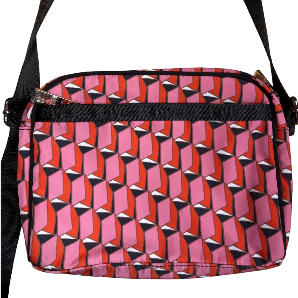 Diane‎ Von Furstenberg X Target Pink Black Geometric Camera Bag NWOT